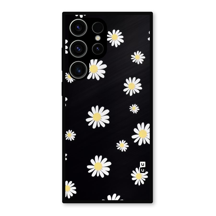 Simple Sunflowers Pattern Metal Back Case for Galaxy S23 Ultra
