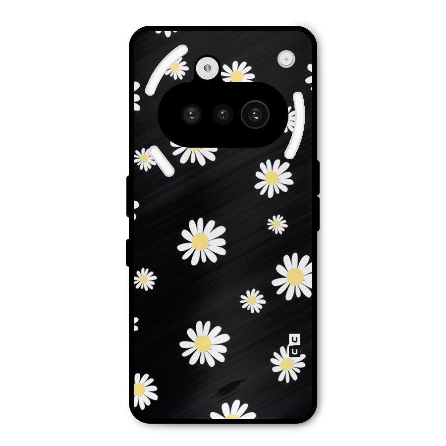 Simple Sunflowers Pattern Metal Back Case for Nothing Phone 3a