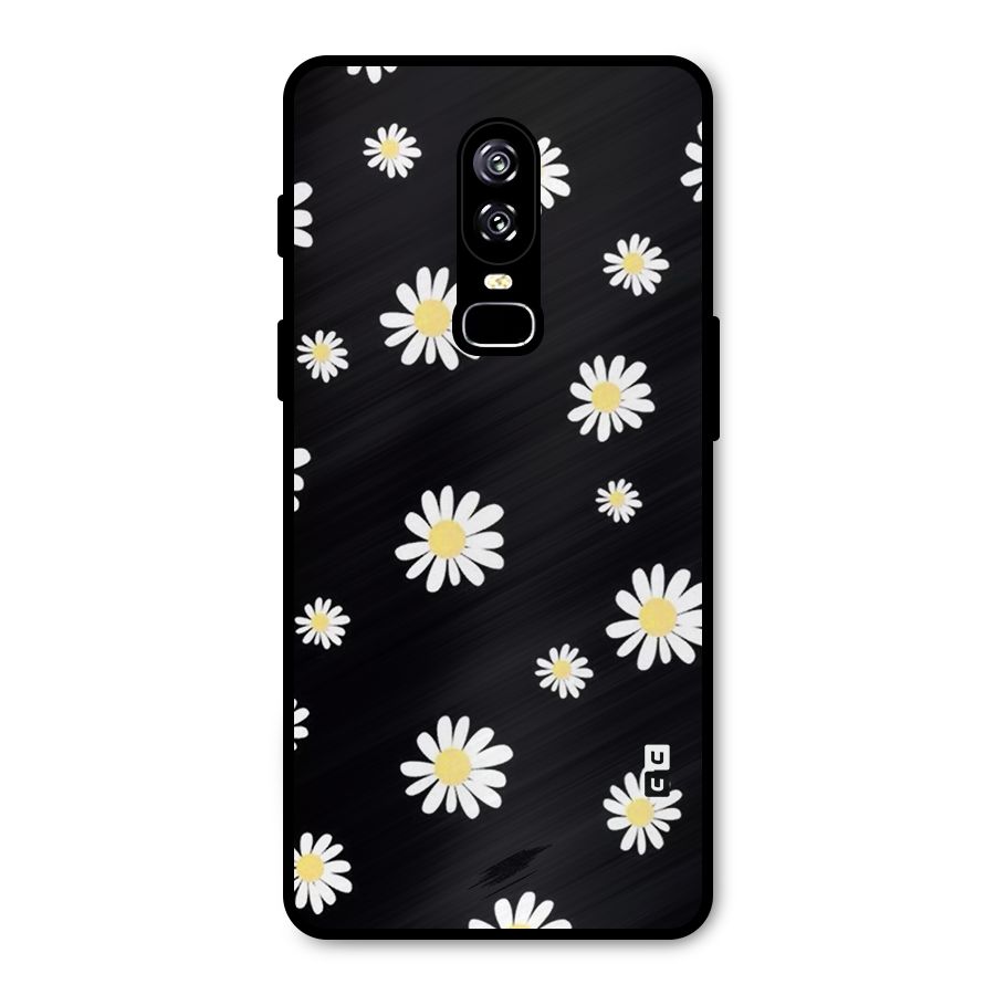 Simple Sunflowers Pattern Metal Back Case for OnePlus 6