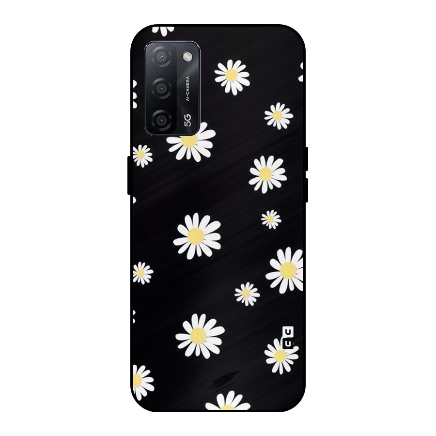Simple Sunflowers Pattern Metal Back Case for Oppo A53s 5G