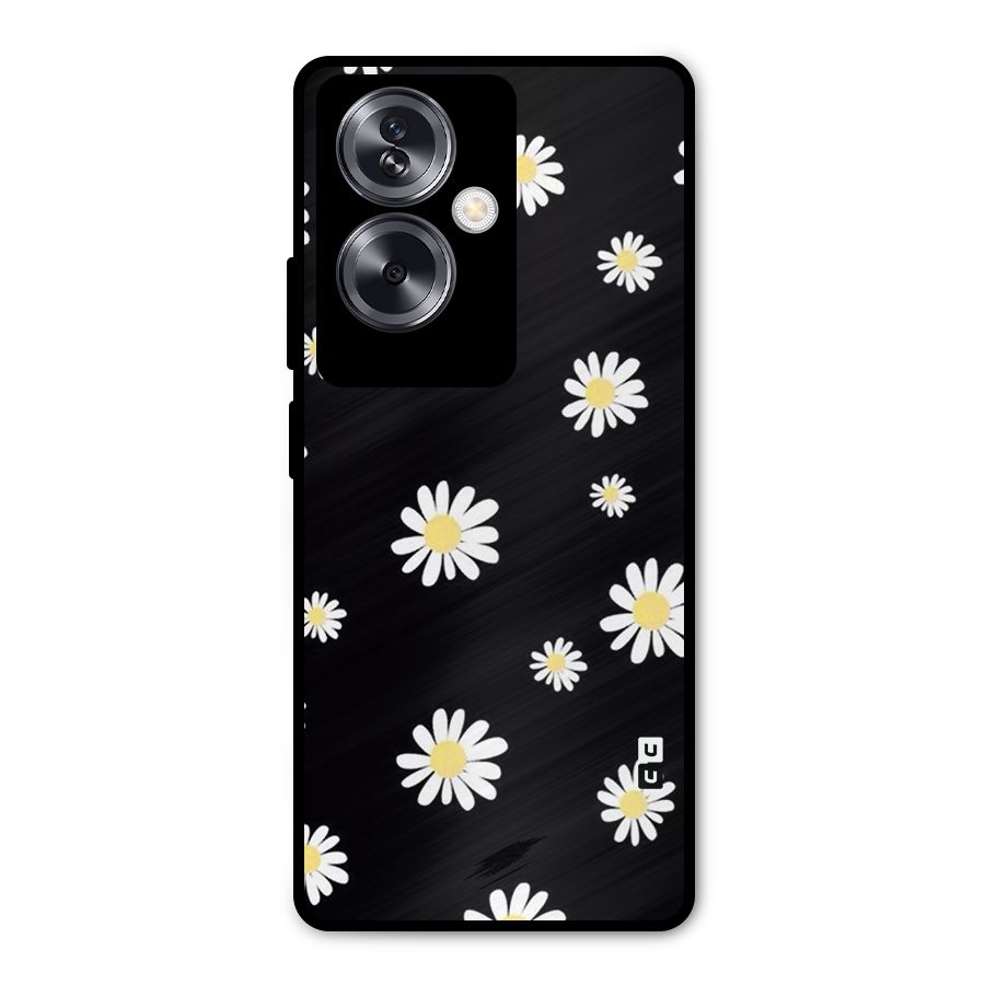 Simple Sunflowers Pattern Metal Back Case for Oppo A79 5G