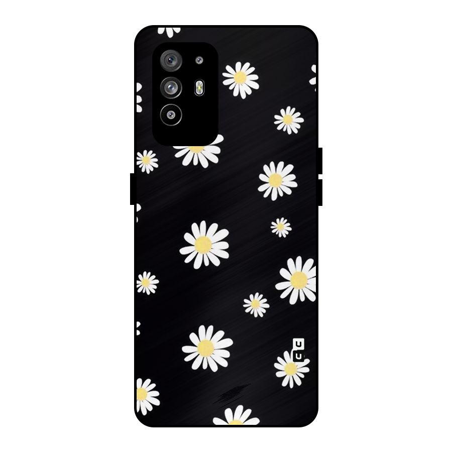 Simple Sunflowers Pattern Metal Back Case for Oppo F19 Pro Plus 5G