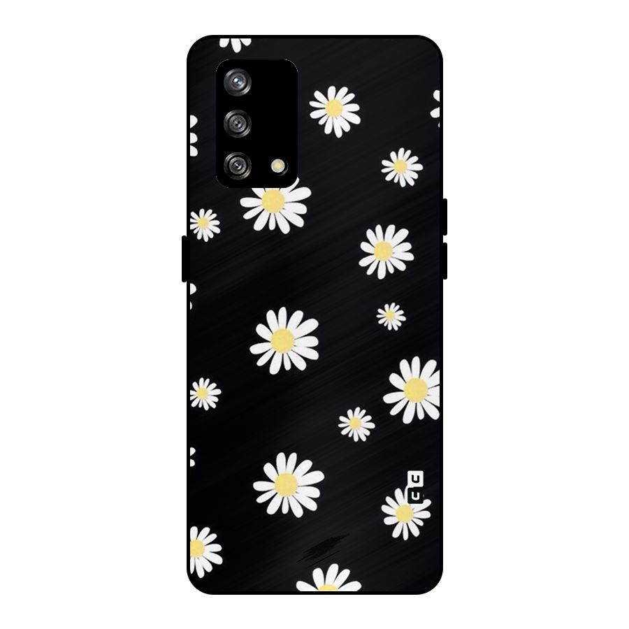 Simple Sunflowers Pattern Metal Back Case for Oppo F19s