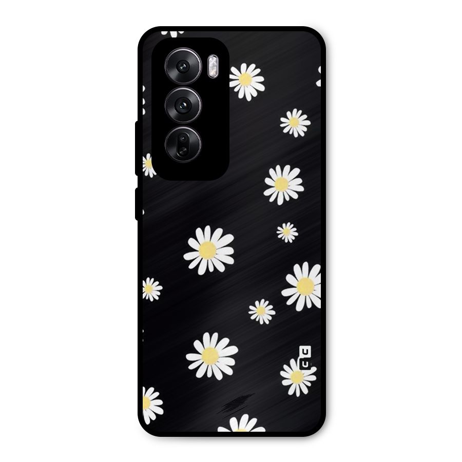 Simple Sunflowers Pattern Metal Back Case for Oppo Reno12