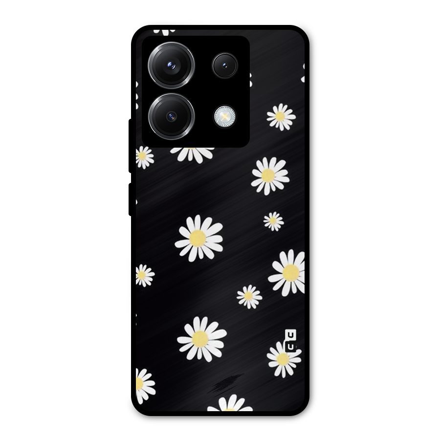 Simple Sunflowers Pattern Metal Back Case for Poco X6