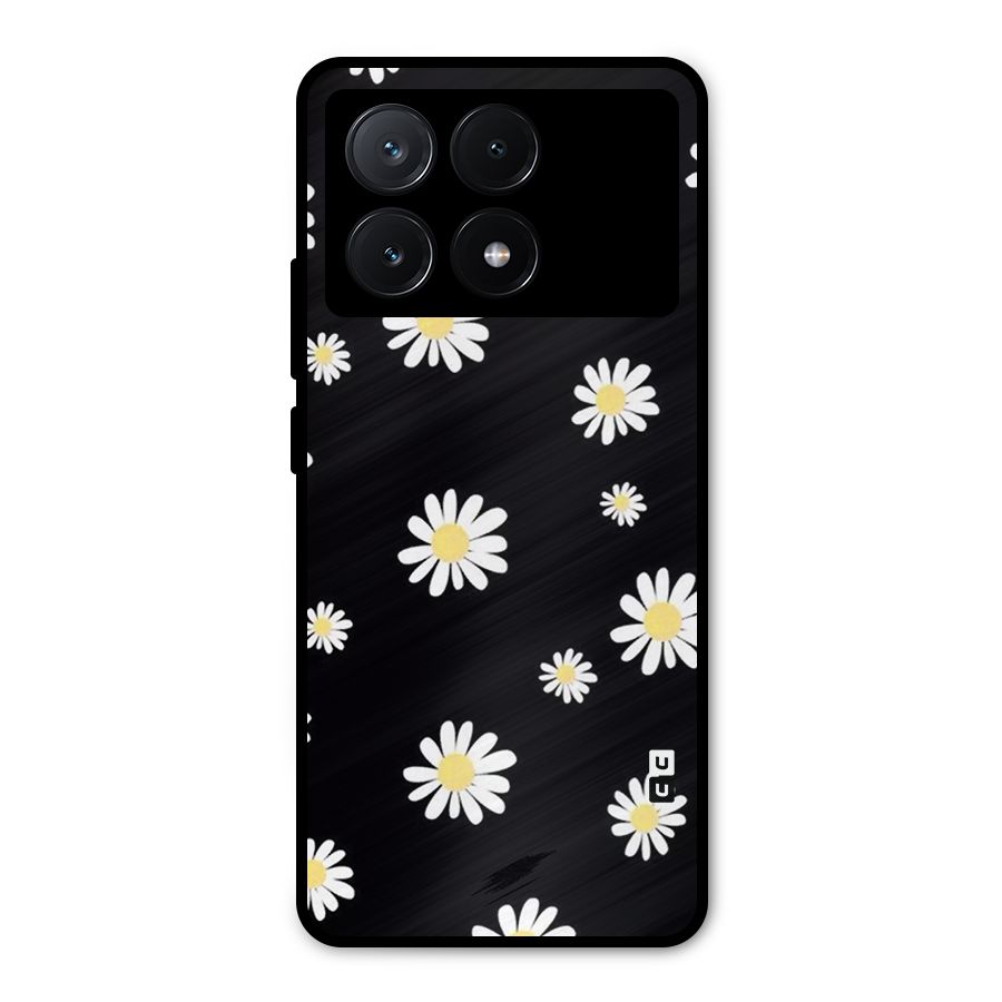 Simple Sunflowers Pattern Metal Back Case for Poco X6 Pro