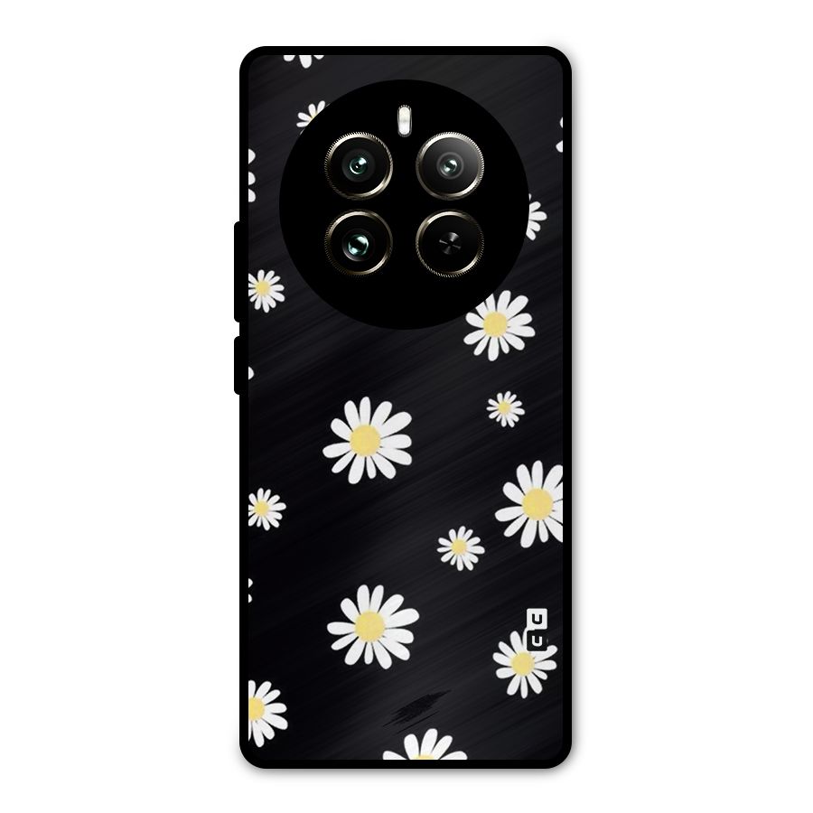 Simple Sunflowers Pattern Metal Back Case for Realme 12 Pro
