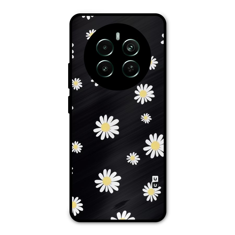 Simple Sunflowers Pattern Metal Back Case for Realme 12 Pro Plus