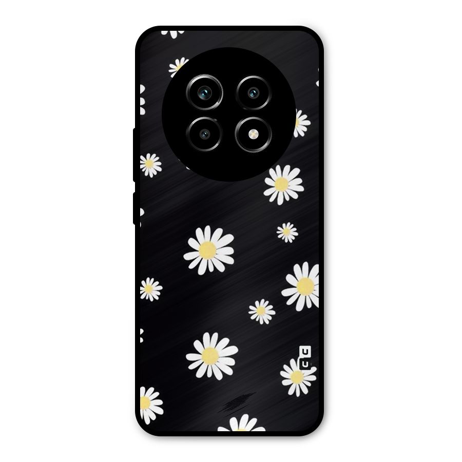Simple Sunflowers Pattern Metal Back Case for Realme 13 Pro