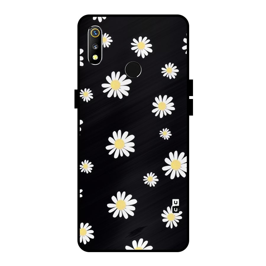 Simple Sunflowers Pattern Metal Back Case for Realme 3