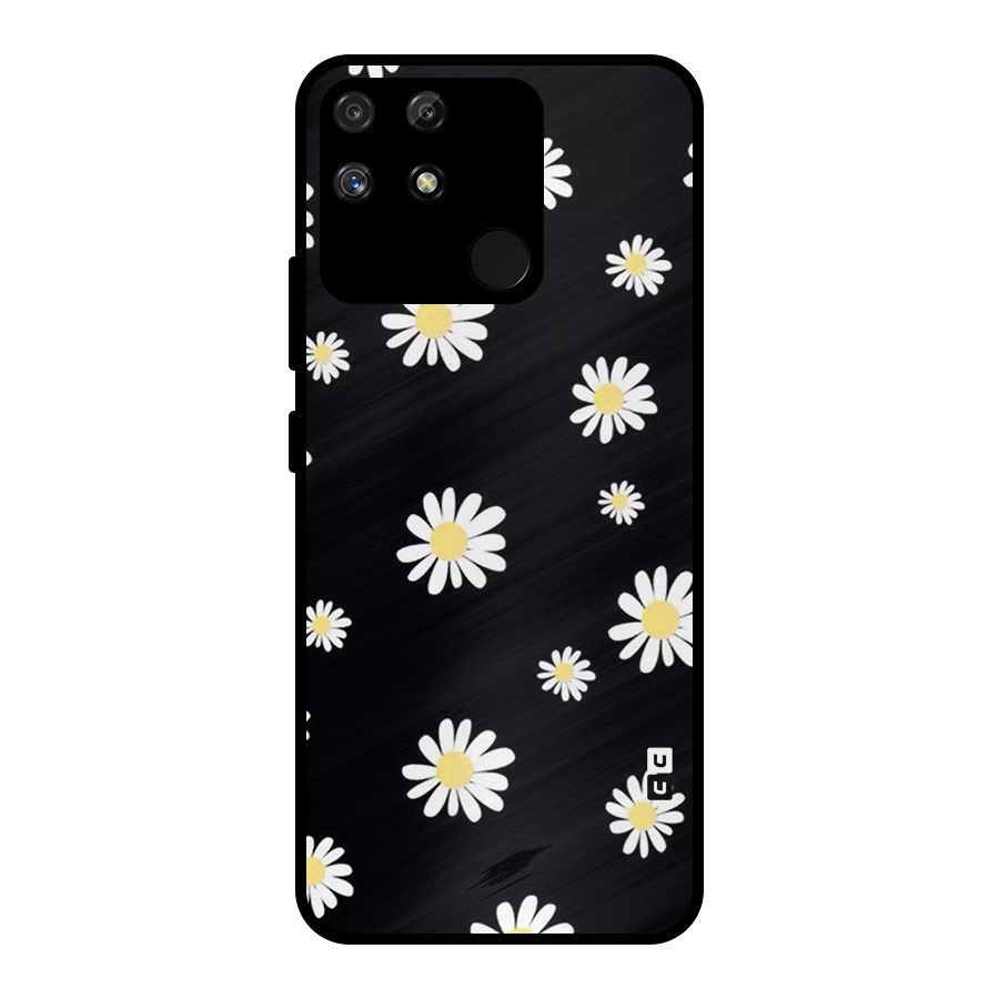 Simple Sunflowers Pattern Metal Back Case for Realme Narzo 50A