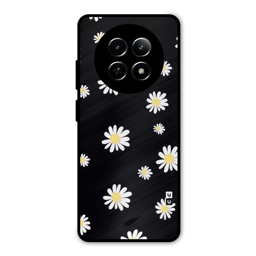 Simple Sunflowers Pattern Metal Back Case for Realme Narzo 70x 5G