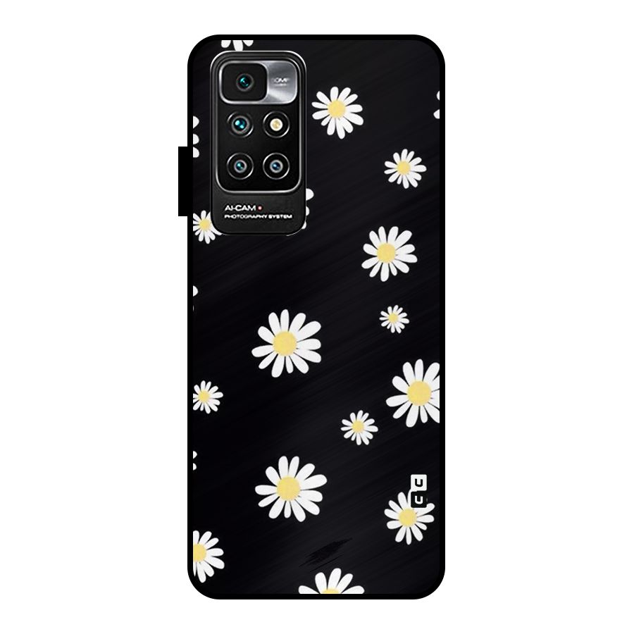 Simple Sunflowers Pattern Metal Back Case for Redmi 10 Prime