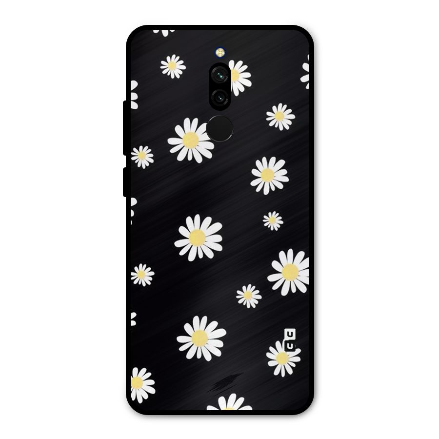 Simple Sunflowers Pattern Metal Back Case for Redmi 8