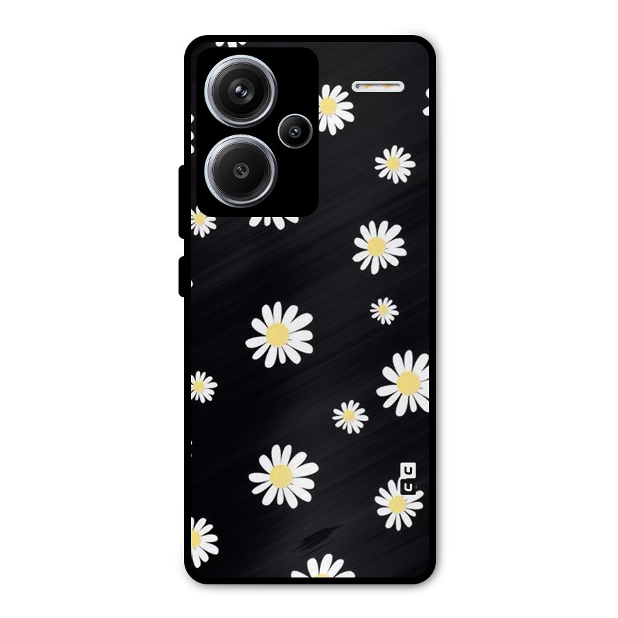 Simple Sunflowers Pattern Metal Back Case for Redmi Note 13 Pro Plus