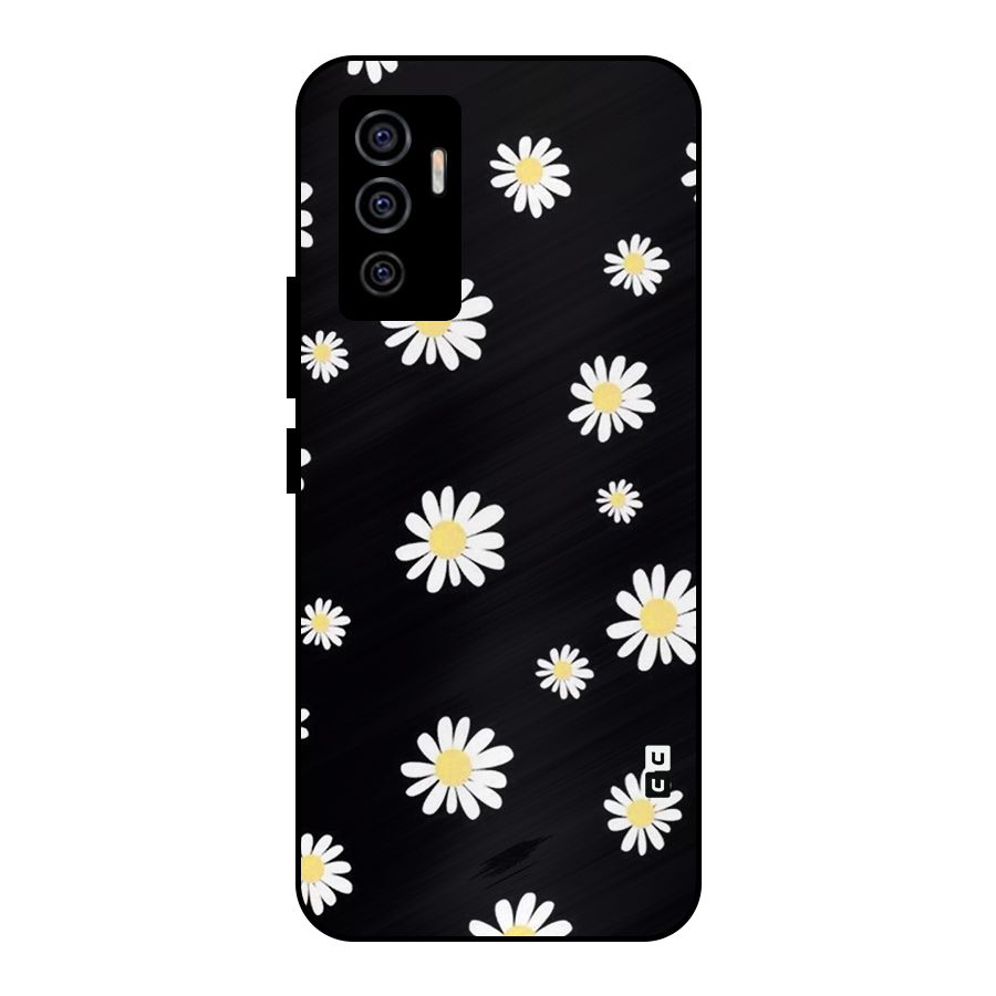 Simple Sunflowers Pattern Metal Back Case for Vivo V23e