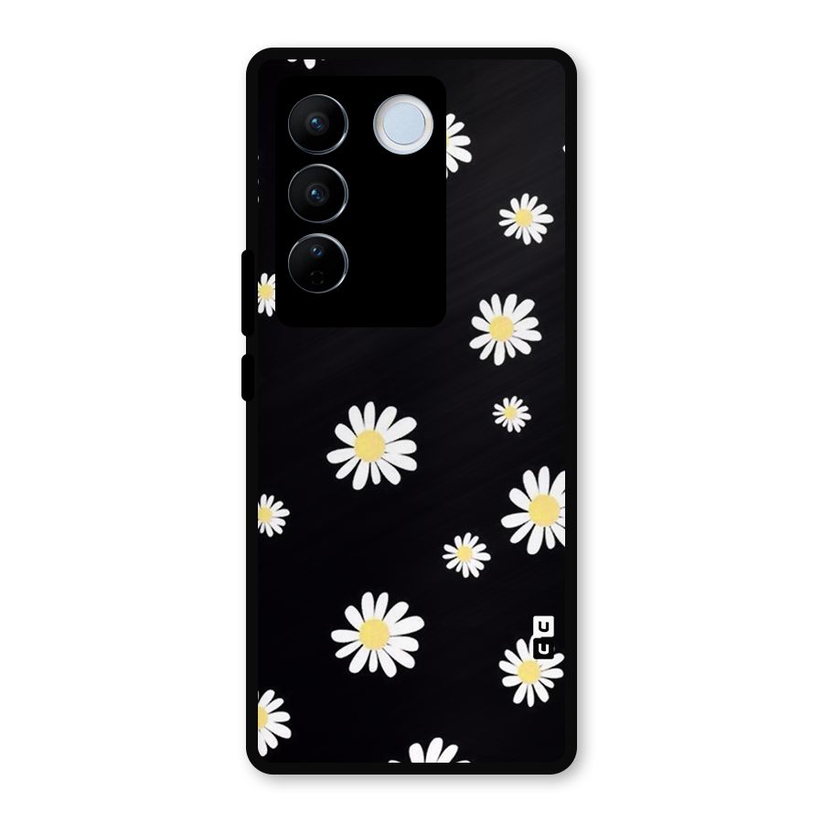 Simple Sunflowers Pattern Metal Back Case for Vivo V27 Pro