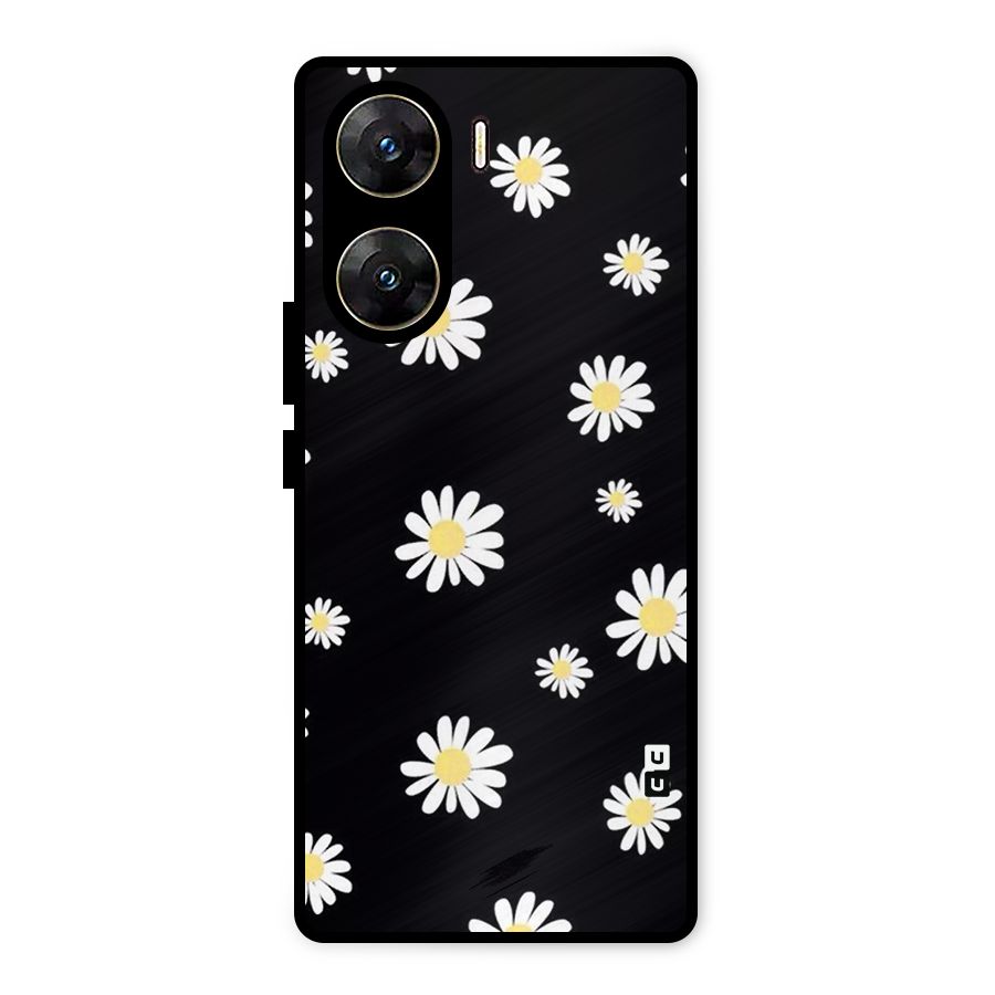 Simple Sunflowers Pattern Metal Back Case for Vivo V29e