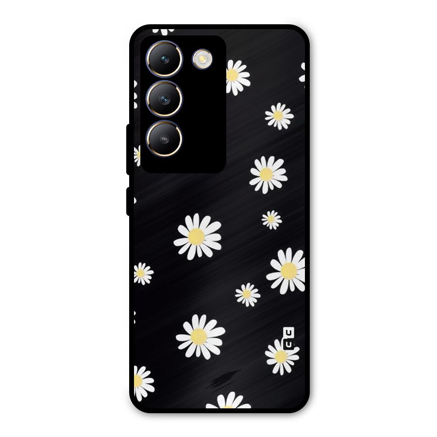 Simple Sunflowers Pattern Metal Back Case for Vivo Y200e