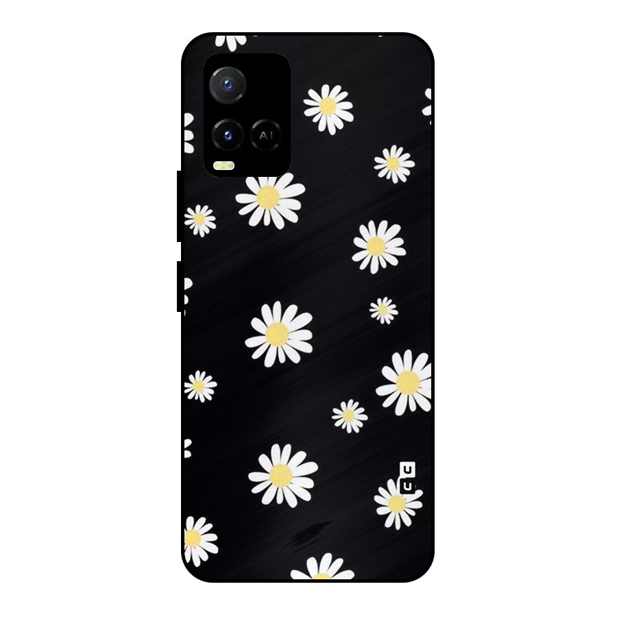 Simple Sunflowers Pattern Metal Back Case for Vivo Y21A