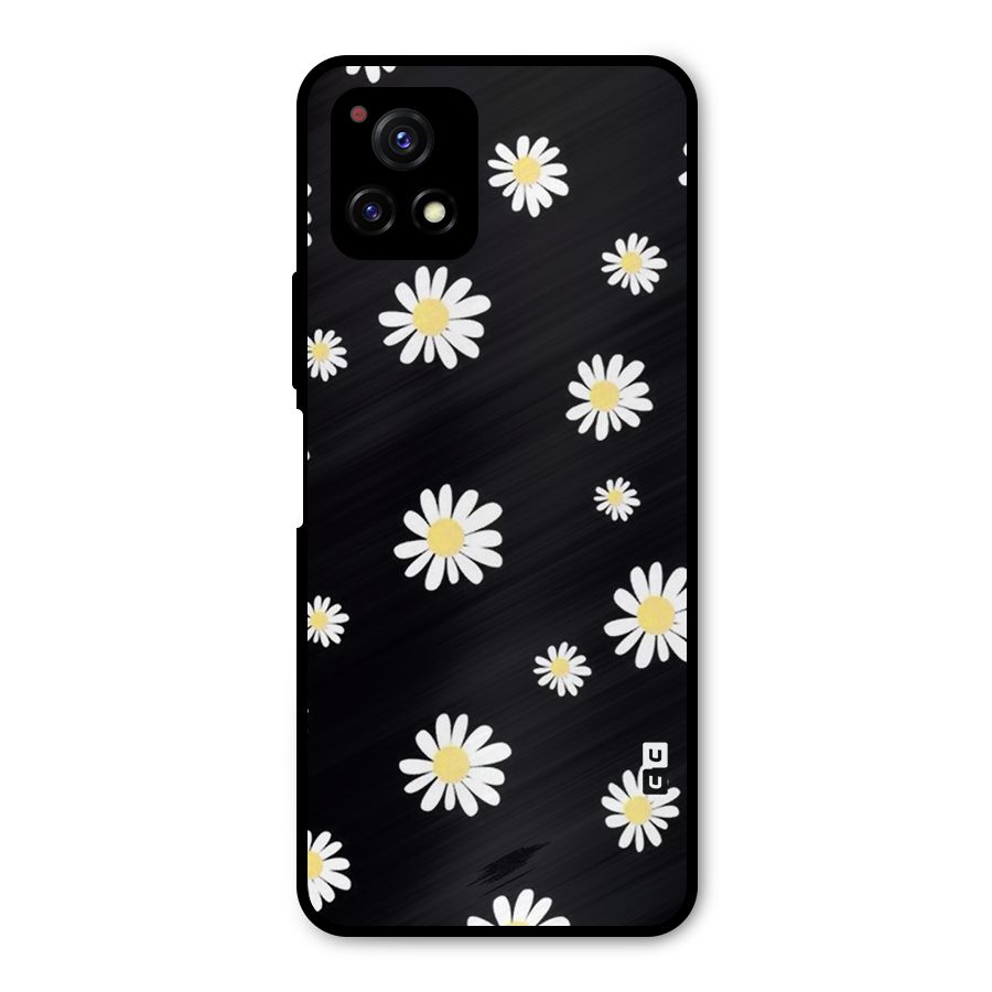 Simple Sunflowers Pattern Metal Back Case for Vivo Y72 5G