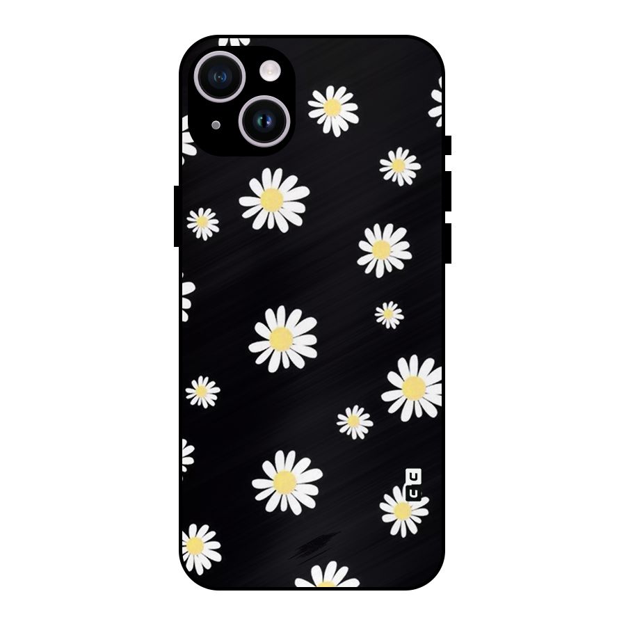 Simple Sunflowers Pattern Metal Back Case for iPhone 14 Plus