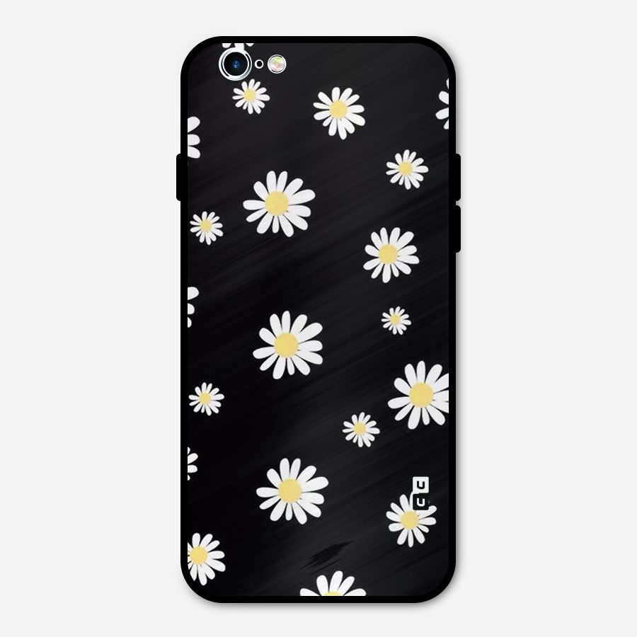 Simple Sunflowers Pattern Metal Back Case for iPhone 6 6s