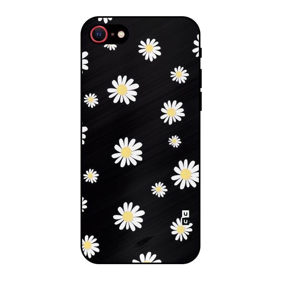 Simple Sunflowers Pattern Metal Back Case for iPhone SE 2022