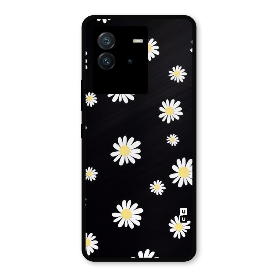 Simple Sunflowers Pattern Metal Back Case for iQOO Neo 6 5G