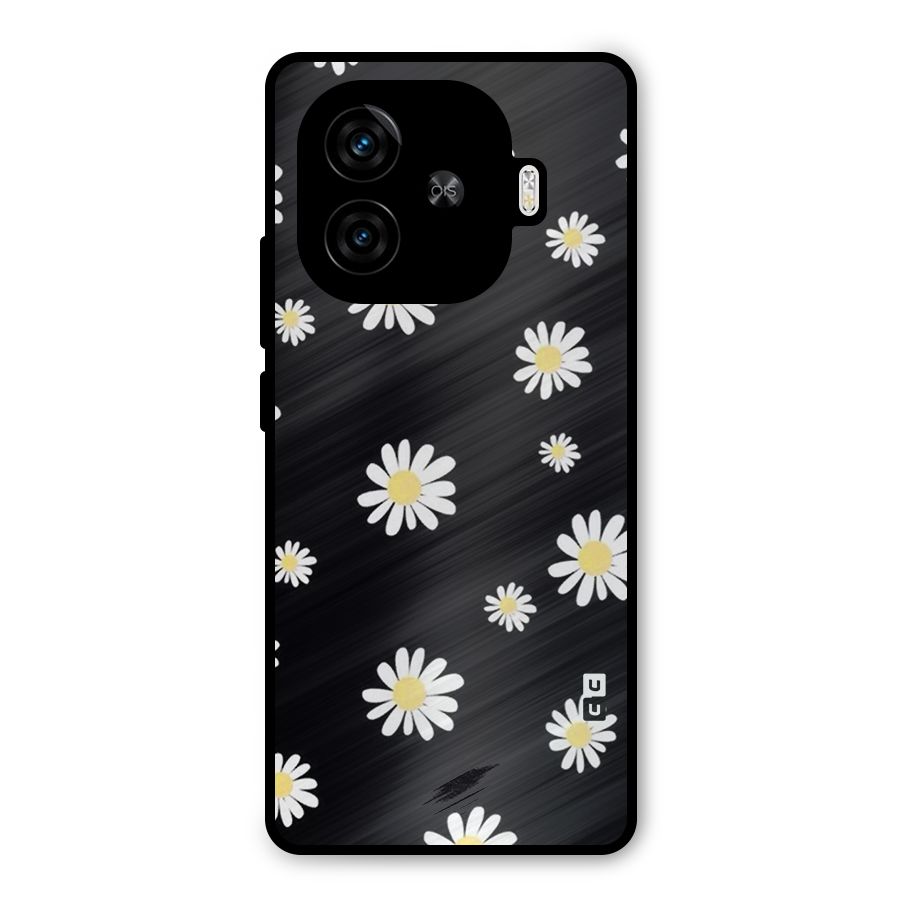 Simple Sunflowers Pattern Metal Back Case for iQOO Z9 Turbo