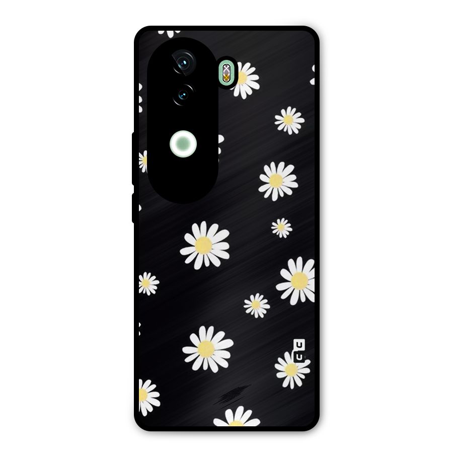 Simple Sunflowers Pattern Metal Back Case for iQOO Z9s