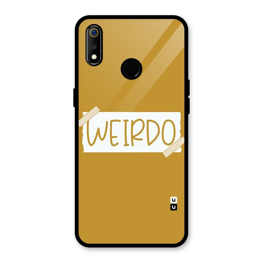 Simple Weirdo Glass Back Case for Realme 3
