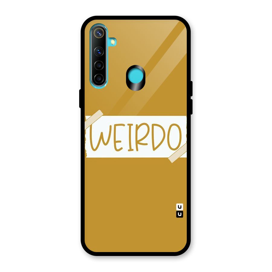 Simple Weirdo Glass Back Case for Realme 5i
