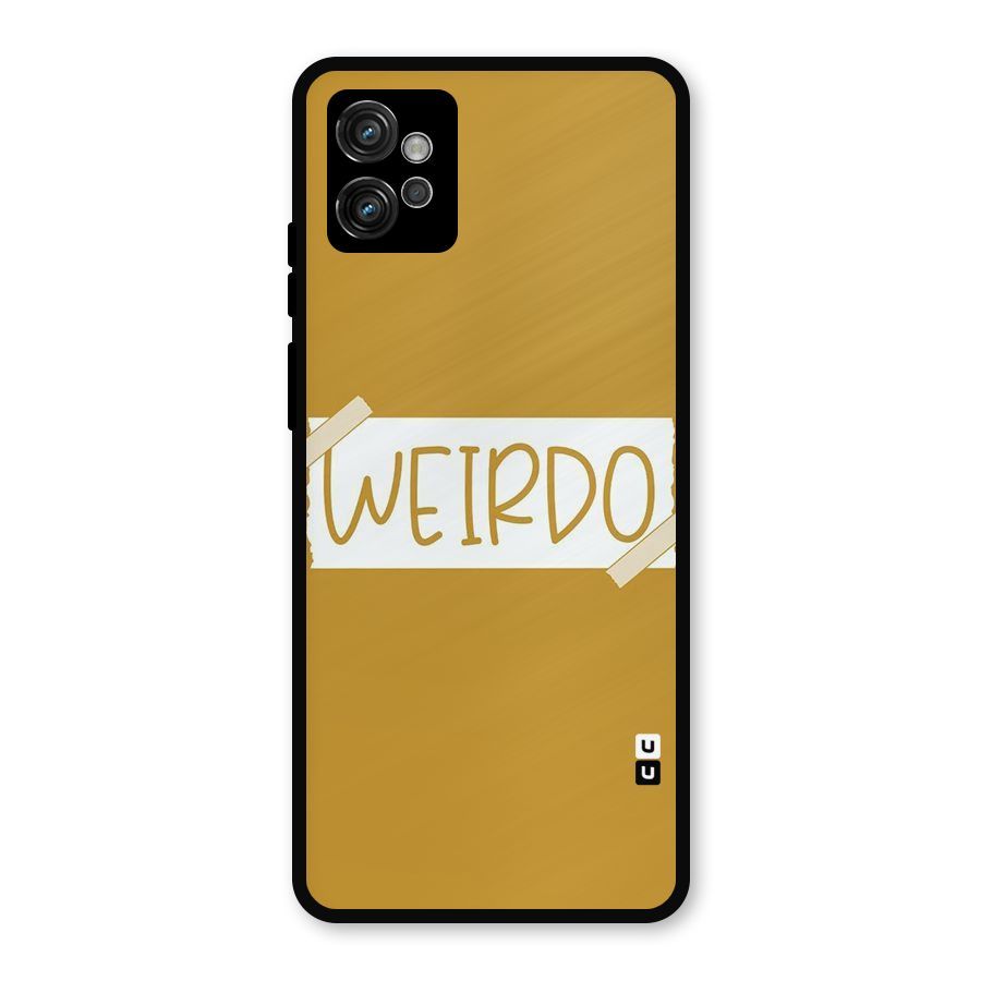 Simple Weirdo Metal Back Case for Moto G32