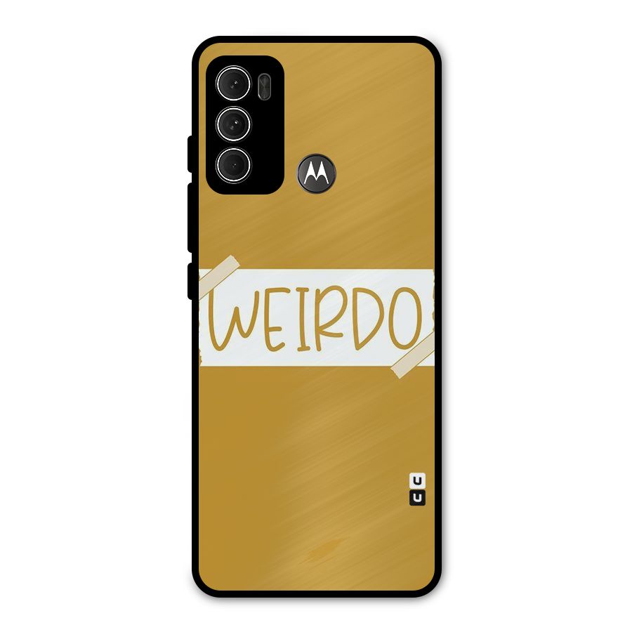 Simple Weirdo Metal Back Case for Moto G60