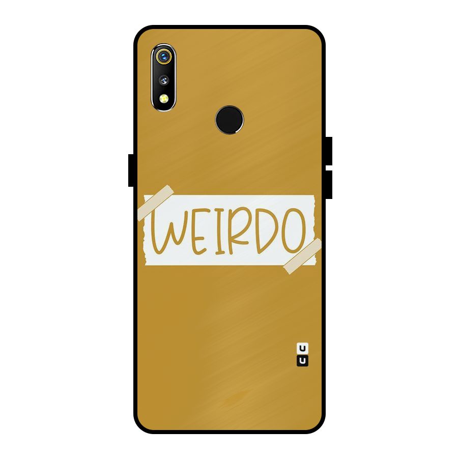 Simple Weirdo Metal Back Case for Realme 3