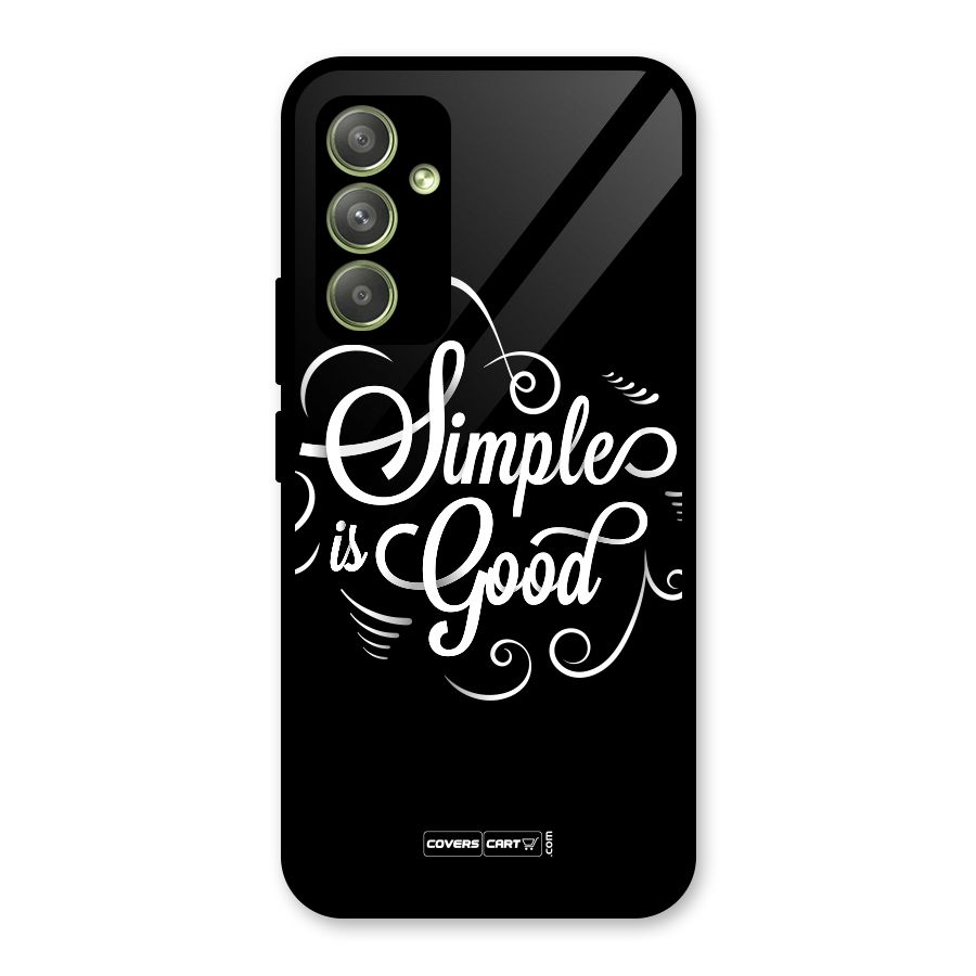 Simple is Good Glass Back Case for Galaxy A54