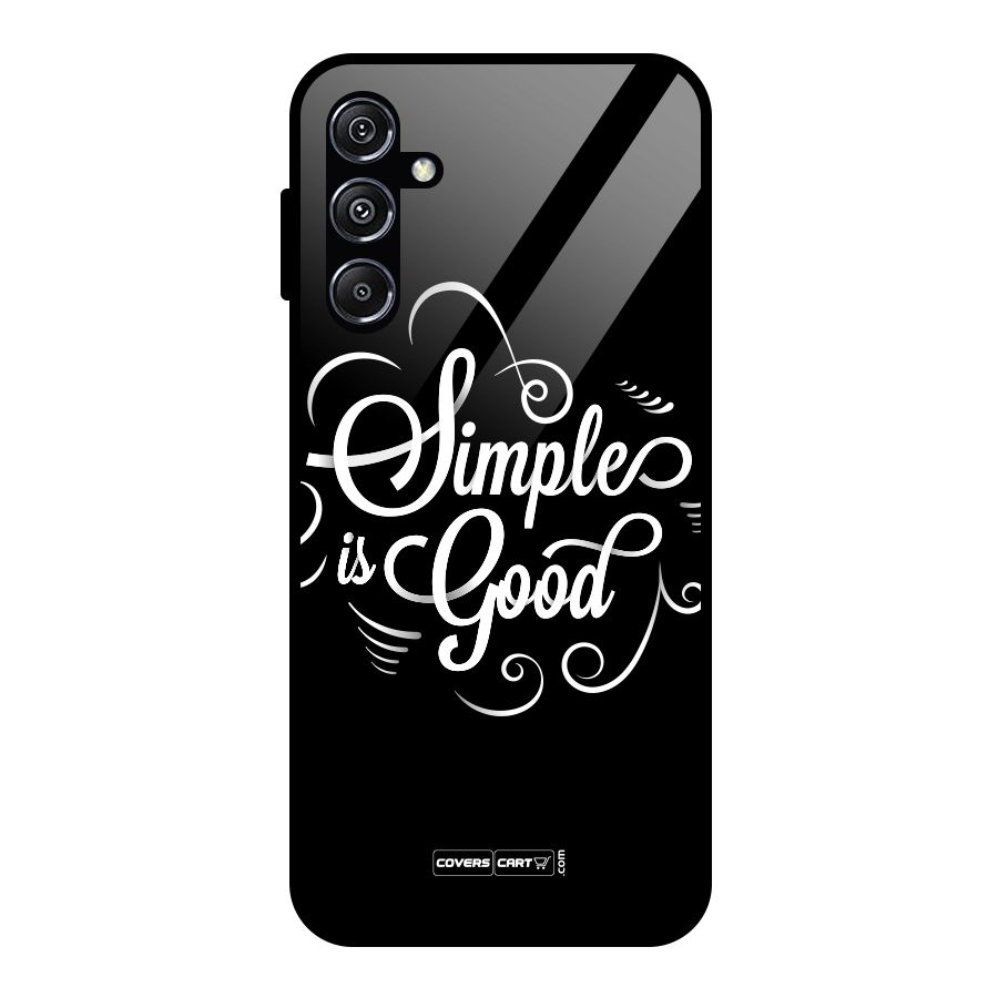 Simple is Good Glass Back Case for Galaxy M34 5G