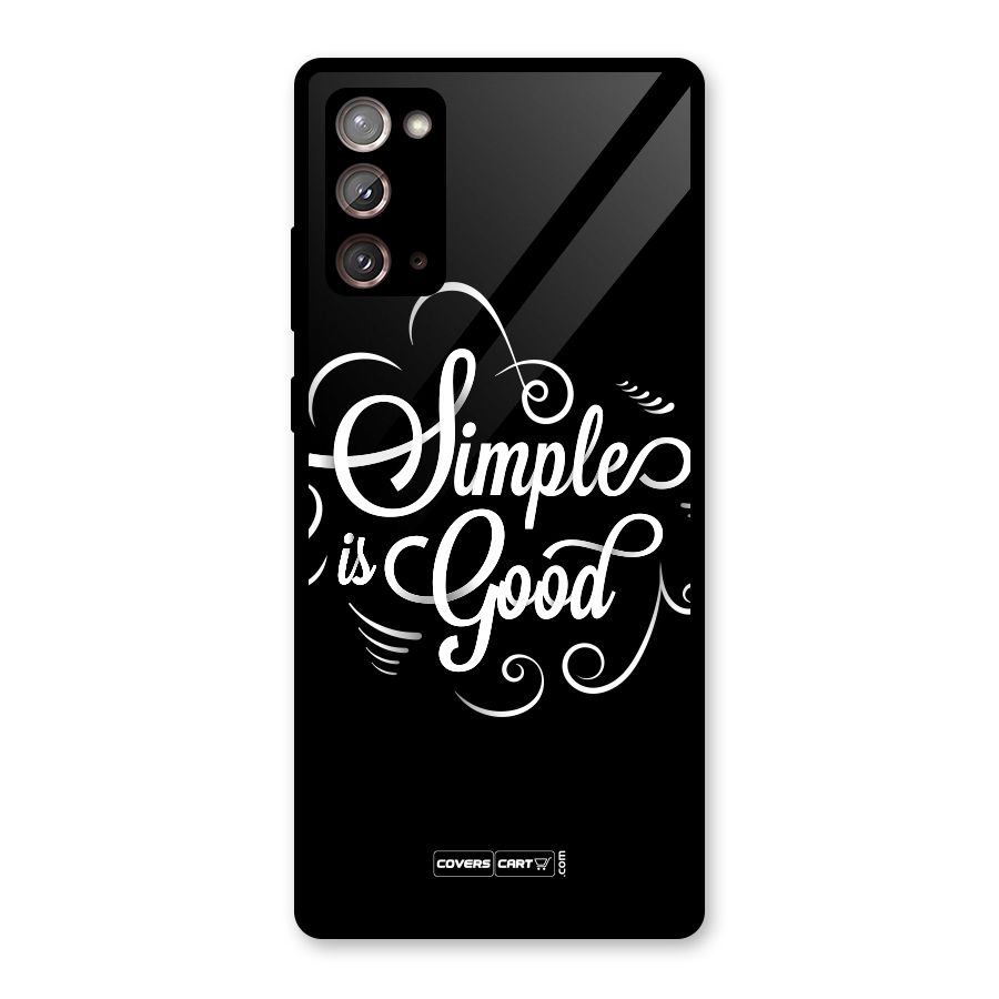 Simple is Good Glass Back Case for Galaxy Note 20