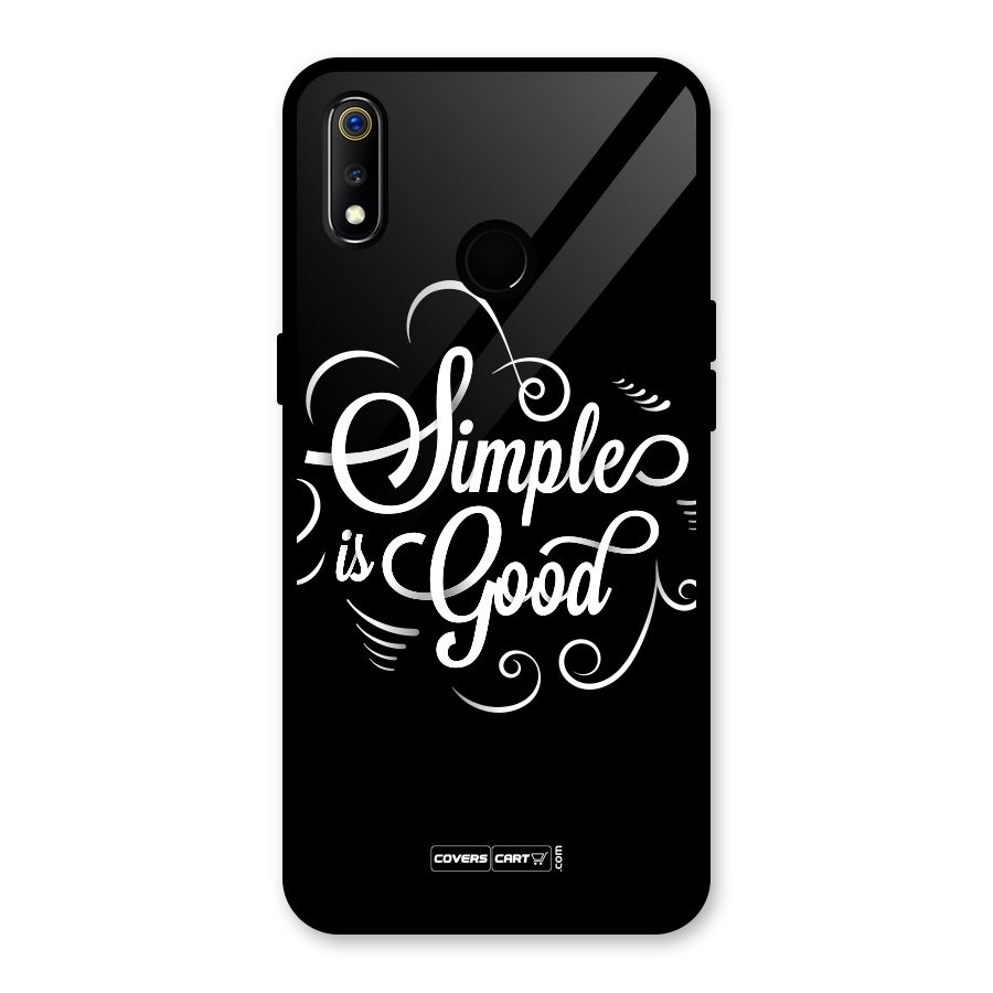 Simple is Good Glass Back Case for Realme 3i