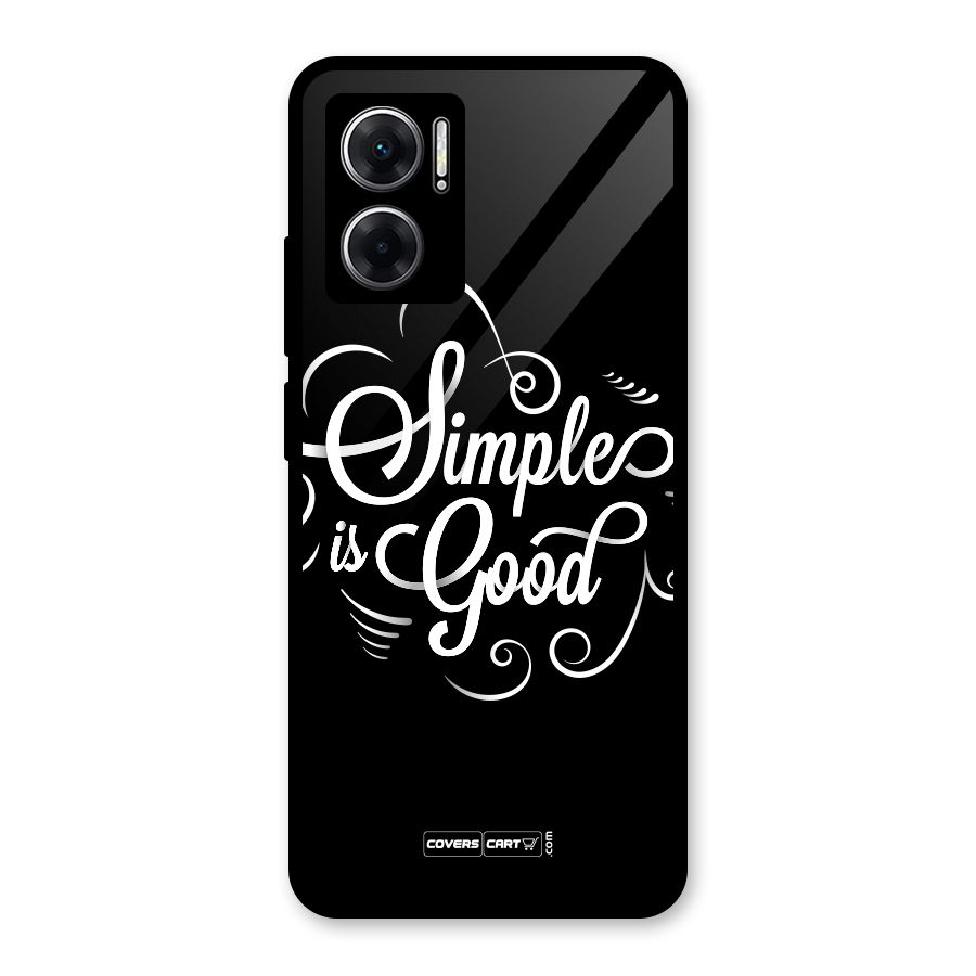 Simple is Good Glass Back Case for Redmi 11 Prime 5G