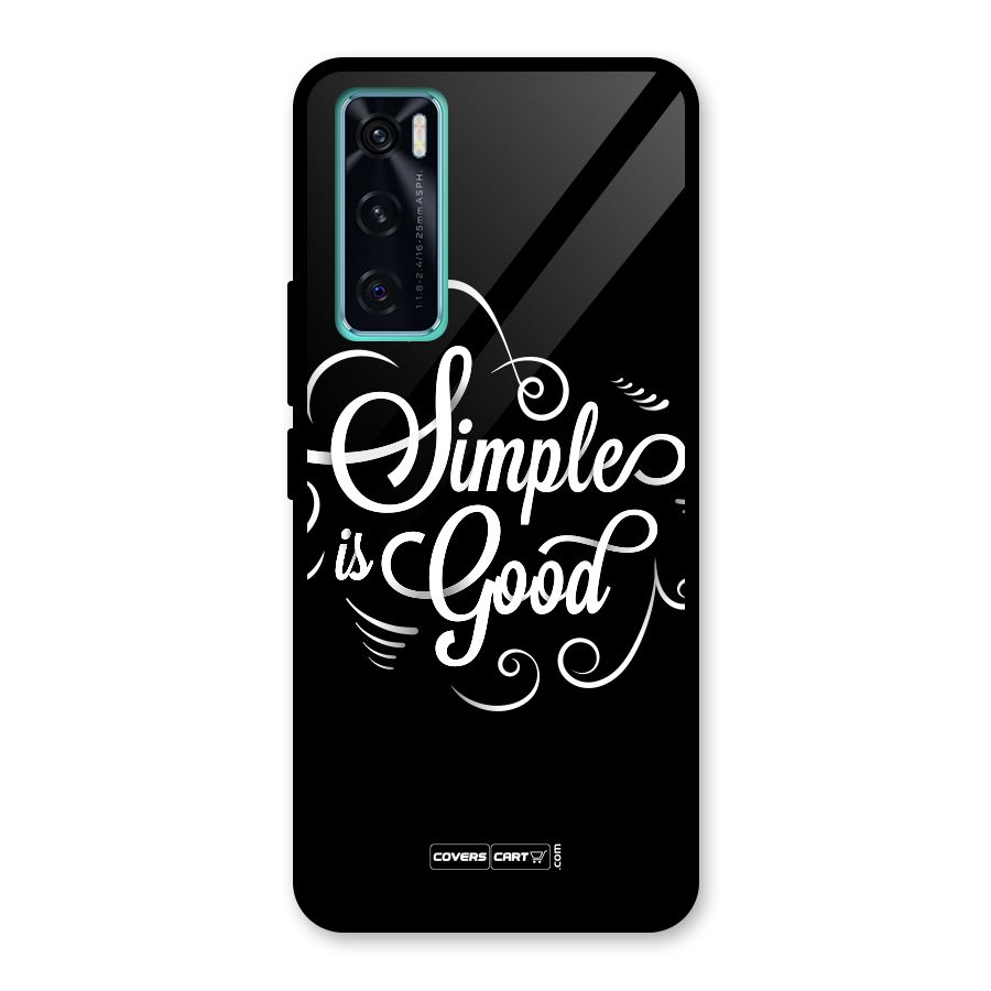 Simple is Good Glass Back Case for Vivo V20 SE