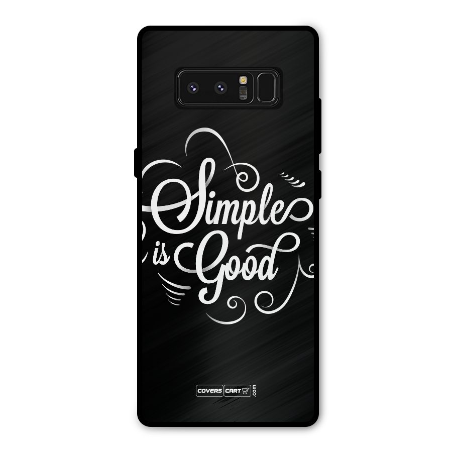Simple is Good Metal Back Case for Galaxy Note 8