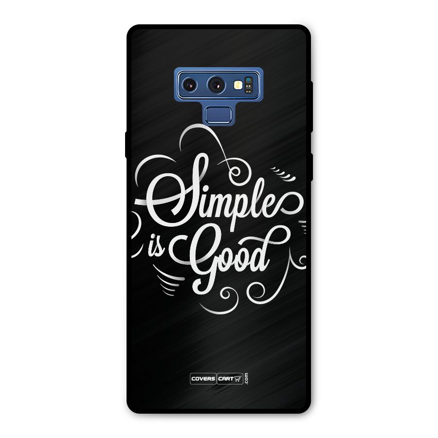 Simple is Good Metal Back Case for Galaxy Note 9