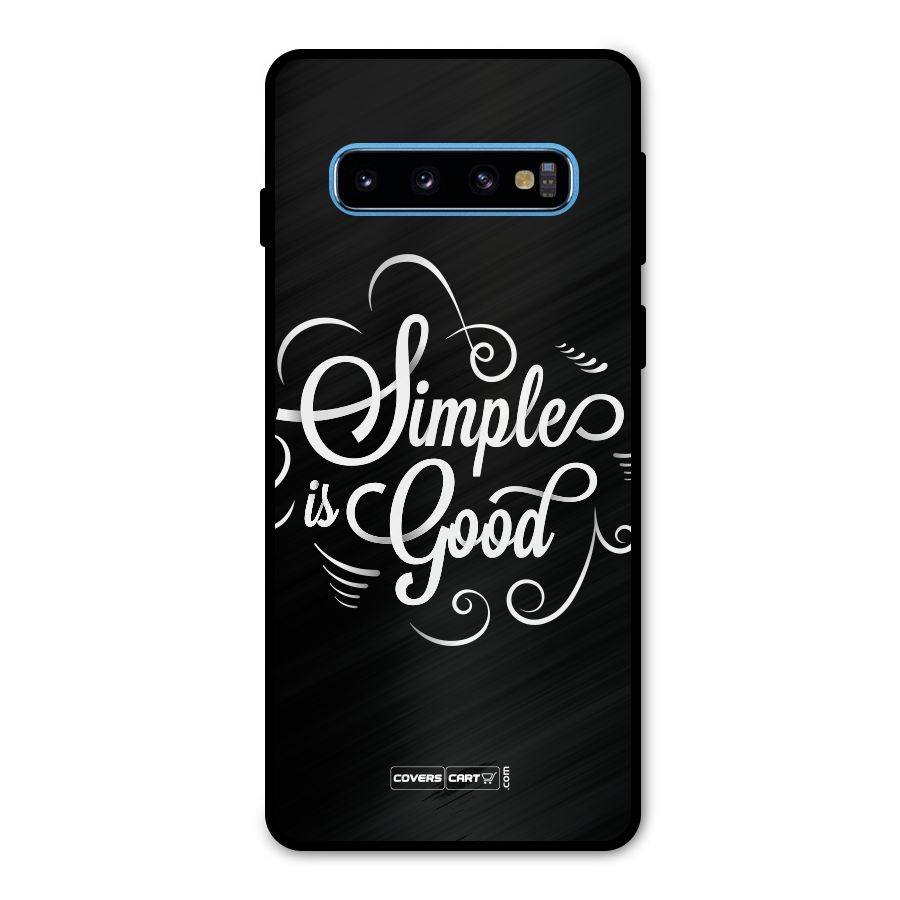 Simple is Good Metal Back Case for Galaxy S10