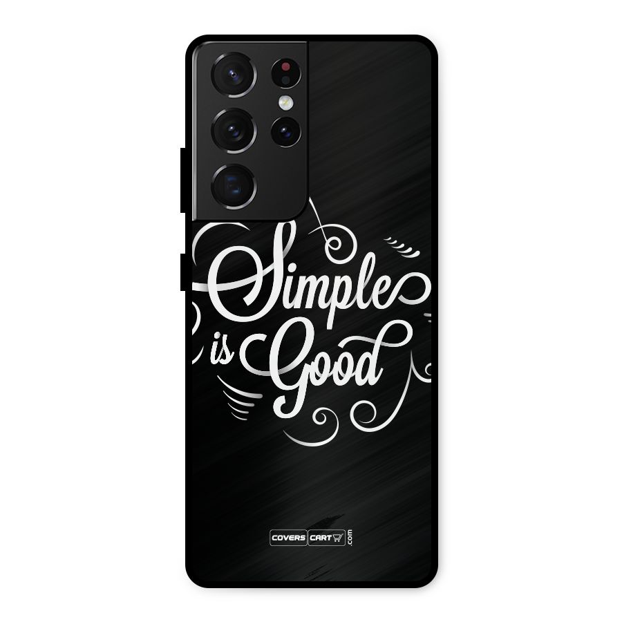 Simple is Good Metal Back Case for Galaxy S21 Ultra 5G