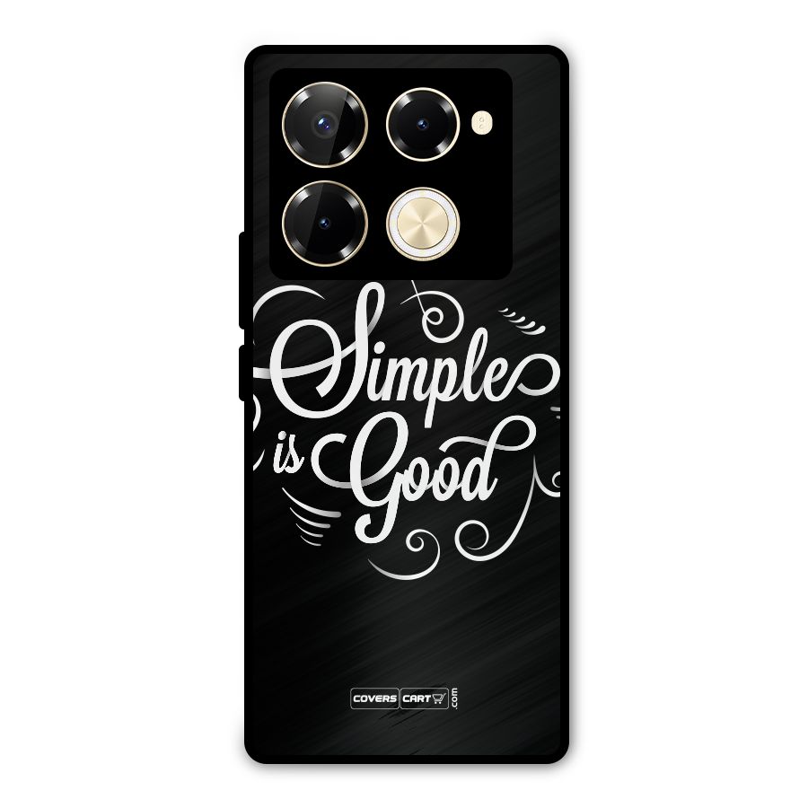 Simple is Good Metal Back Case for Infinix Note 40 Pro Plus