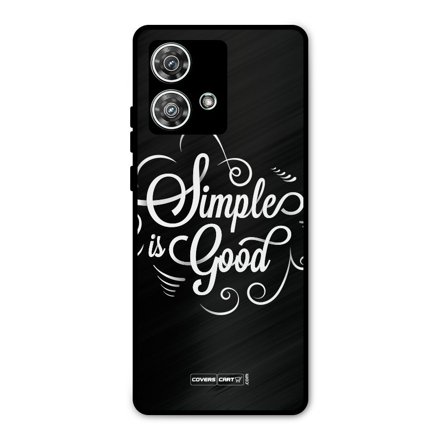 Simple is Good Metal Back Case for Motorola Edge 40 Neo