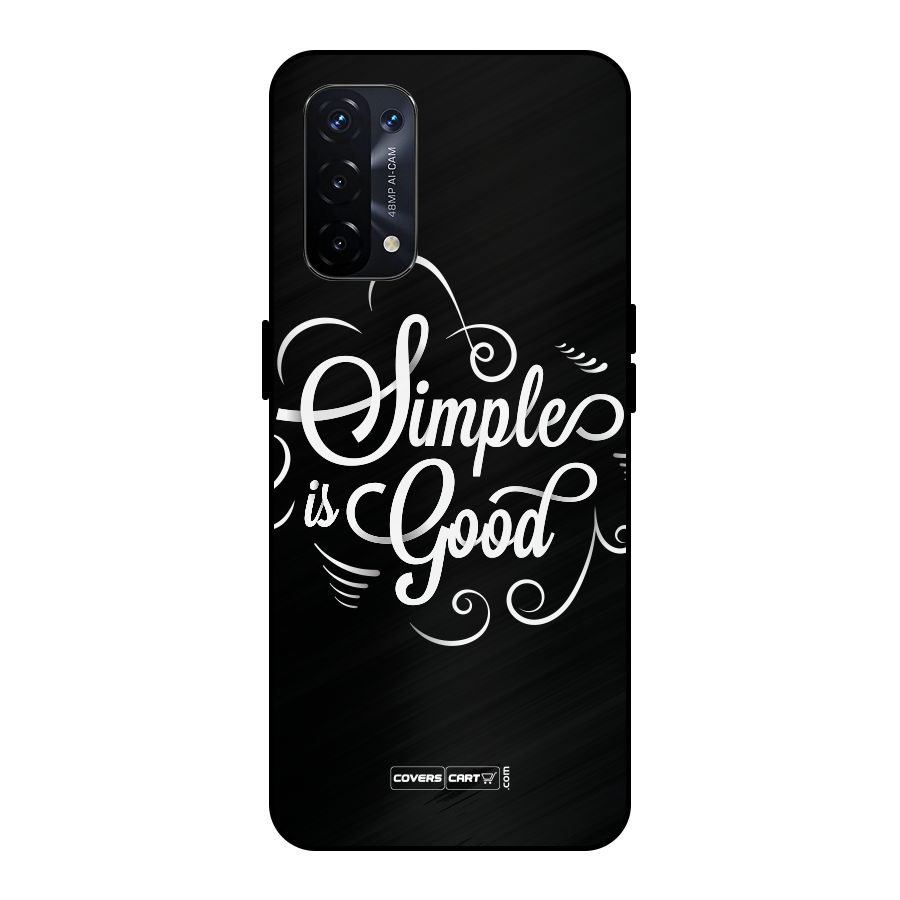 Simple is Good Metal Back Case for Oppo A74 5G