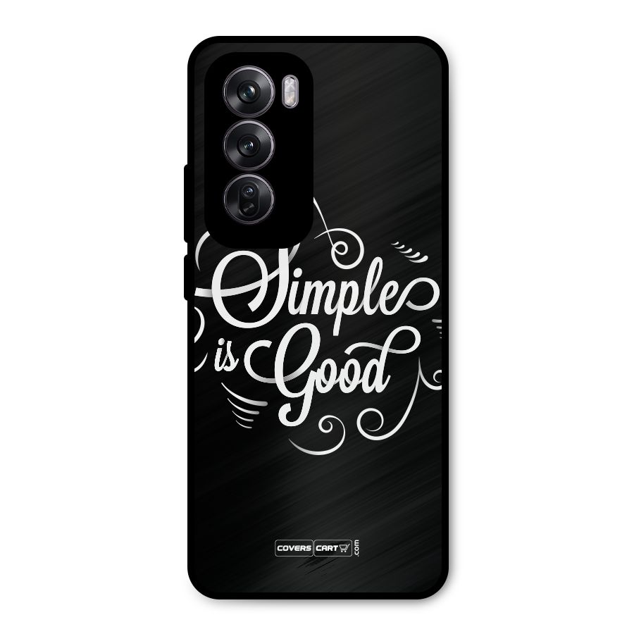 Simple is Good Metal Back Case for Oppo Reno12 Pro